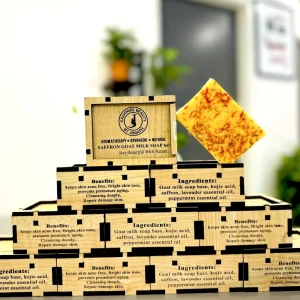 Saffron Goat Milk Soap (4 পিস)